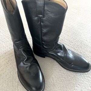 Justin Black Classic Comb Last Boots Style 3133 Men Boots Size 10D